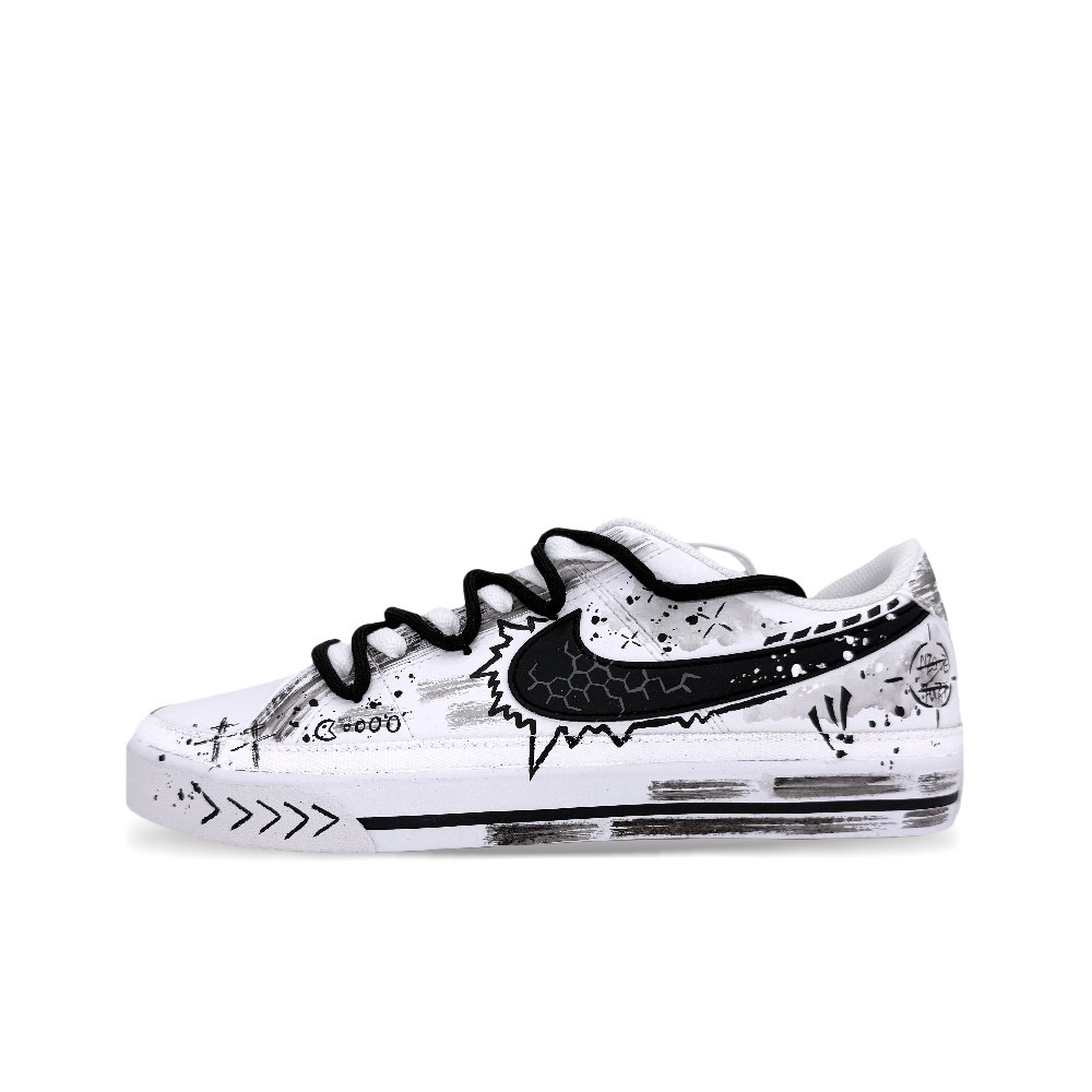 Nike Court Legacy Gamers Anti Slip Wear Resistant Low Top Skateboard Shoes Unisex Black