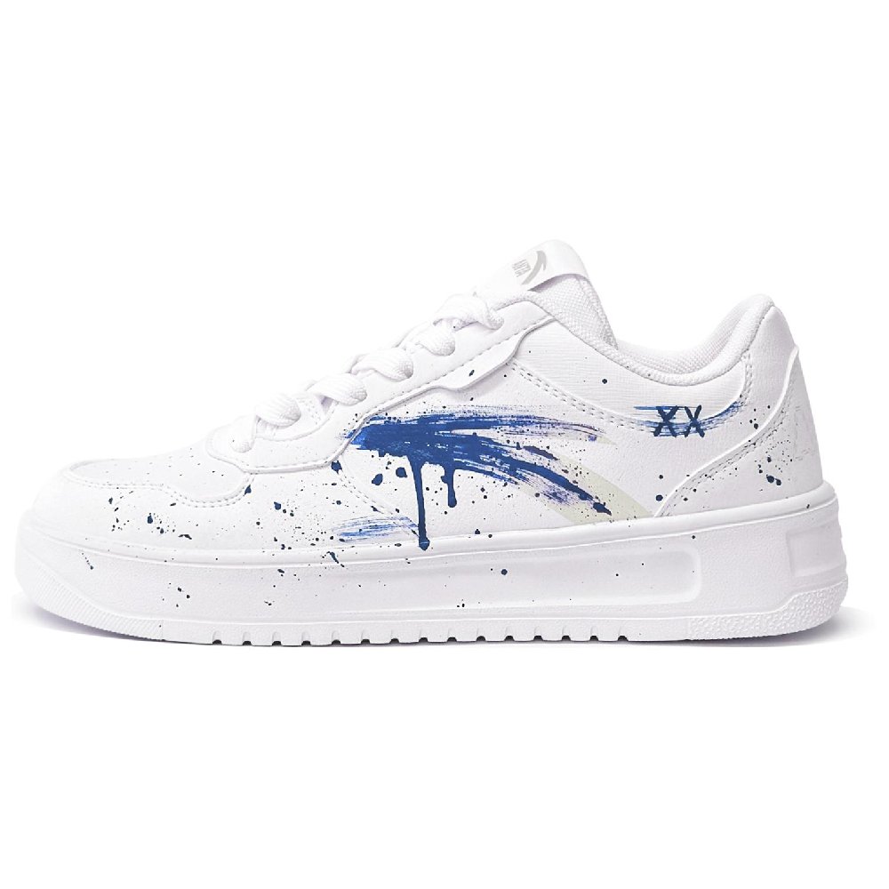 ANTA Life Collection Skateboard Shoes Women's Low Top White/Blue