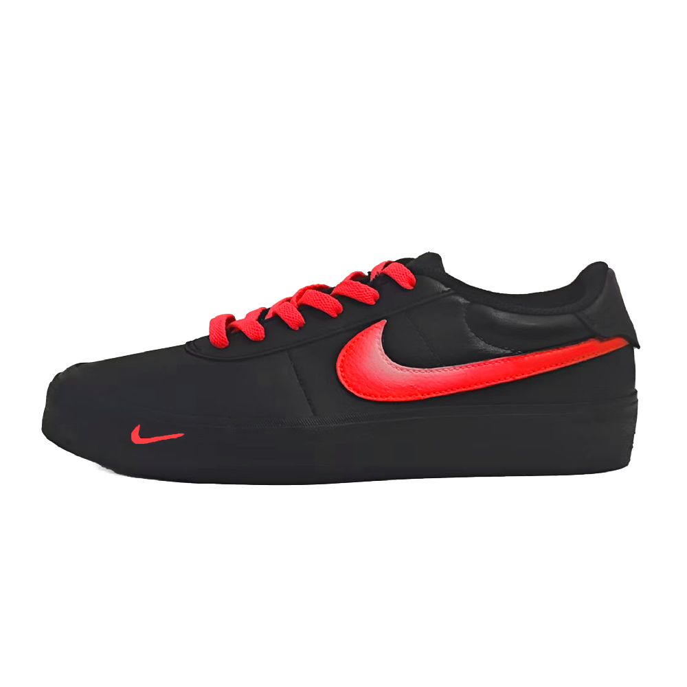 Nike Court Shot Shiny Red Slip Resistant, Abrasion Resistant, Lightweight Low Top Skateboard Shoes Unisex Red