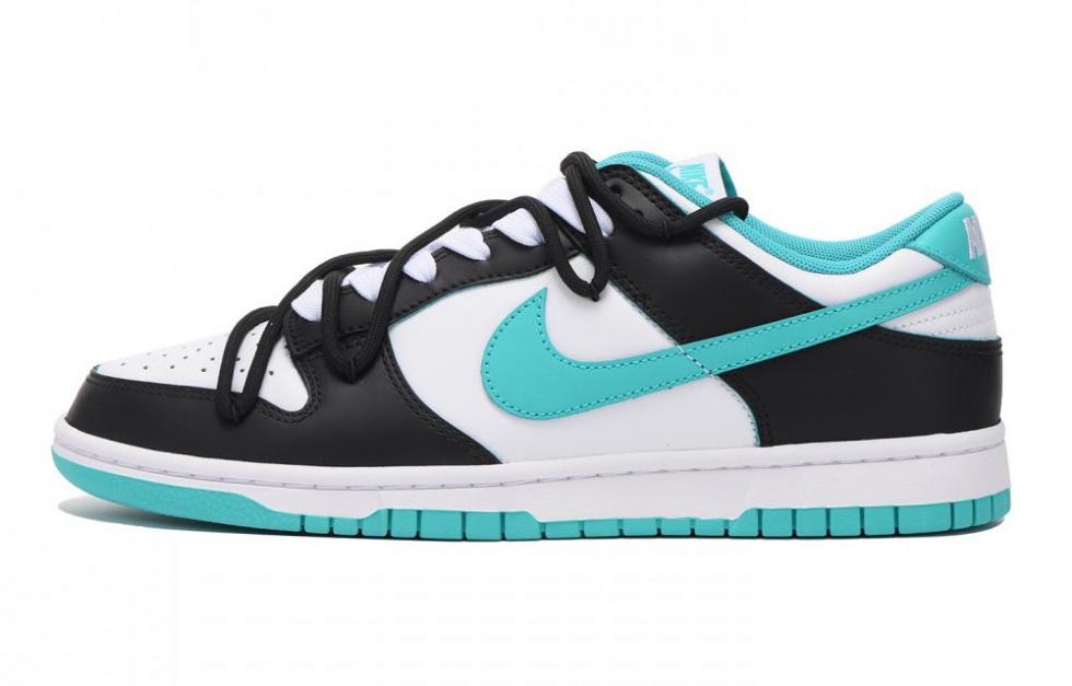 Nike Dunk Low Low-Top Skateboard Shoes Men's Black Green