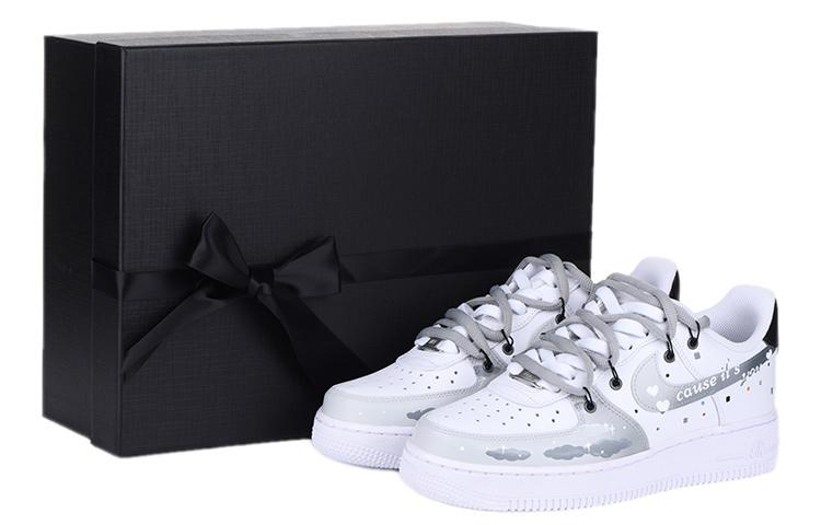 Nike Air Force 1 Skateboard Shoes Men Low-Top Gray White