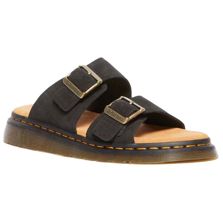 Dr. Martens Josef Suede Slide Sandals Black E.H. Suede купить в интернет-магазине Yoocart с быстрой доставкой по России.