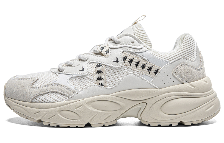 Kappa Anti Slip Wear Resistant Breathable Lightweight Low Top Chunky Sneakers Women's Heron Feather White