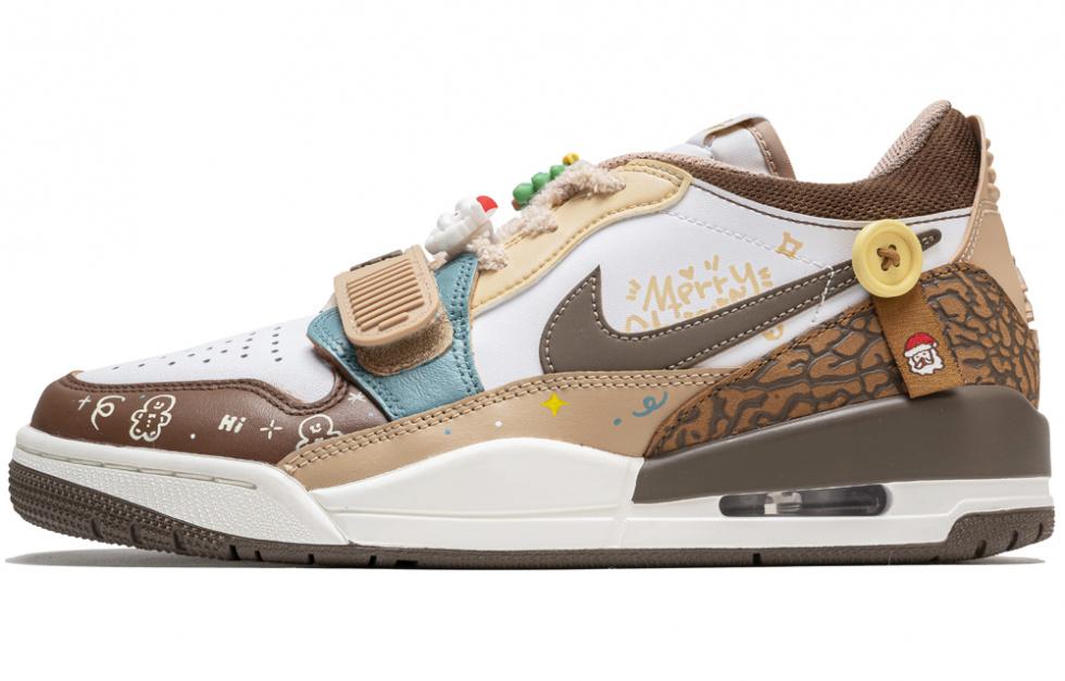 Jordan Legacy 312 Low-Top Vintage Basketball Shoes Men's White Brown
