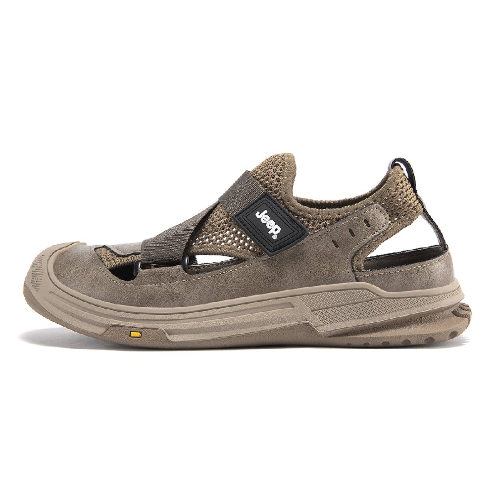 Jeep Abrasion Resistant Lightweight Breathable Quick Dry Slip Resistant Odor Resistant River Trekking Shoes Men's Khaki