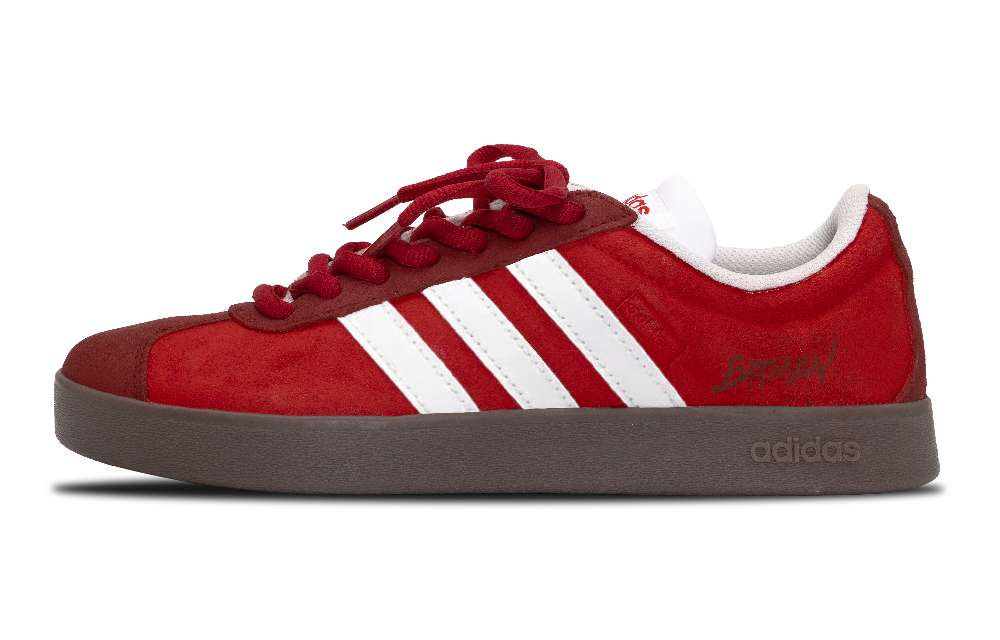 Adidas Neo VL Court 2.0 Slip Resistant, Abrasion Resistant, Breathable Low Top Skateboard Shoes Unisex Red
