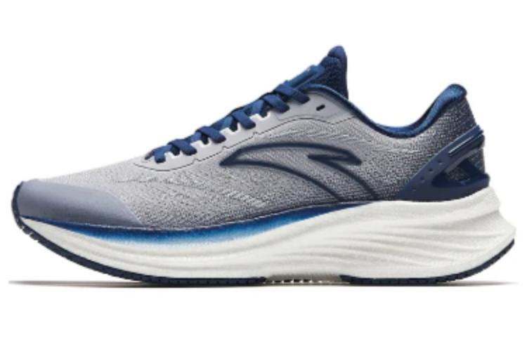 Anta Cushioning Wear-Resistant Low-Top Running Shoes Men's Gray Blue