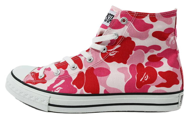 A BATHING APE ABC Camo APE STA HI Stylish Skateboarding Shoes Men's Pink
