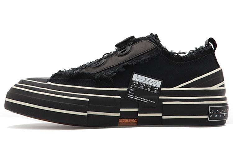 Yohji Yamamoto x VESSEL G.O.P. Lows Slip-Resistant Cushioning Low-Top Skateboard Shoes Unisex Black