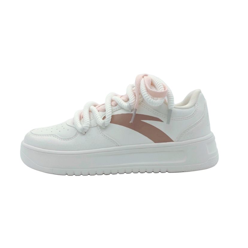 Anta Wear-resistant And Lightweight Low-Top Skateboard Shoes Women's White Pink