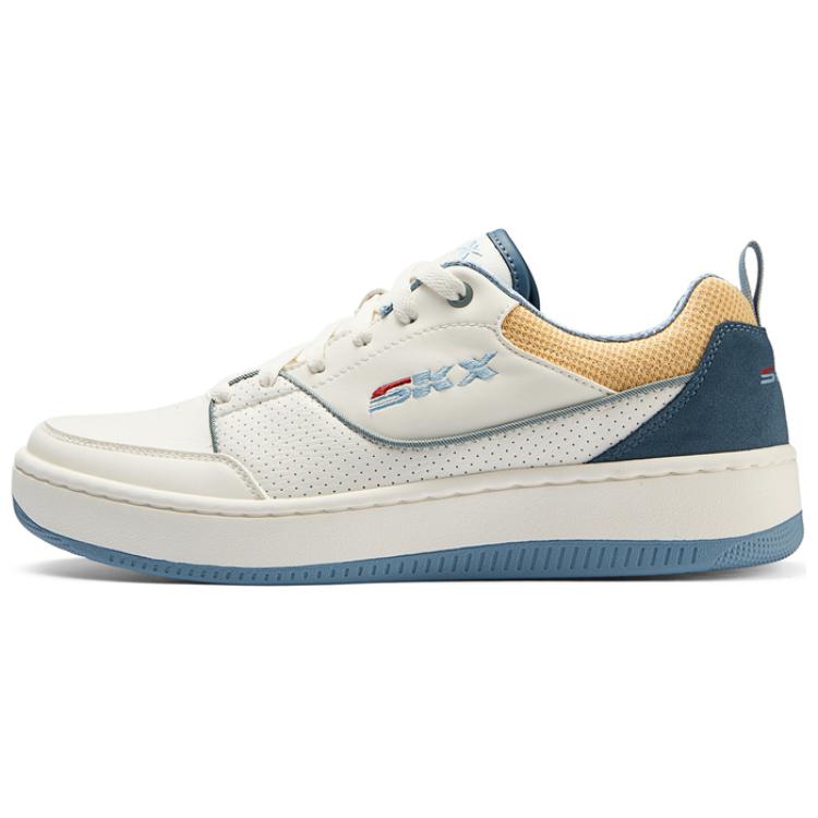 Skechers Low Top Casual Shoes Men's White Blue Yellow