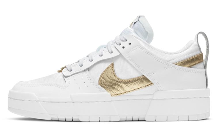 Nike Dunk Low Disrupt White Metallic Gold Women's