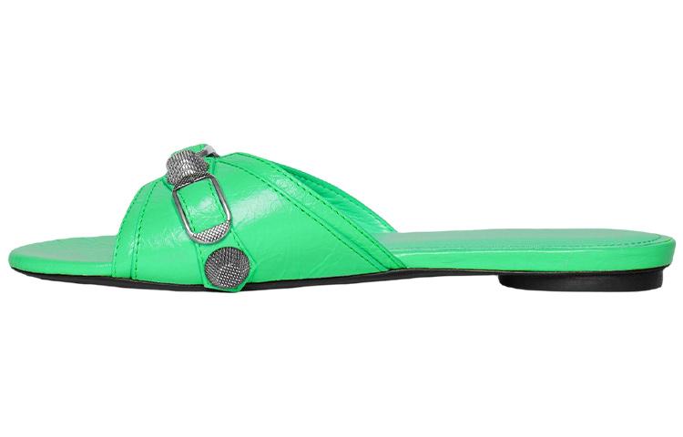 Balenciaga Cagole Slide Slippers Women's Green