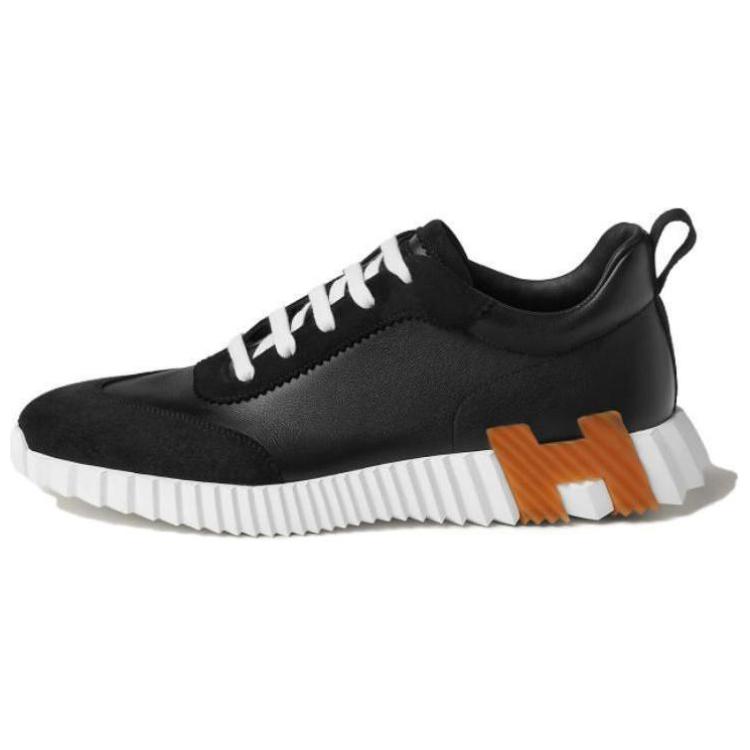 HERMES Bouncing Low-Top Casual Shoes Men's Black