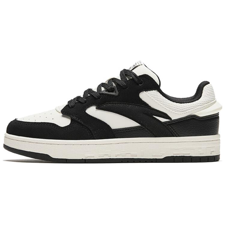 Anta Anti-Slip Wear-Resistant Skateboard Shoes Women's Black White