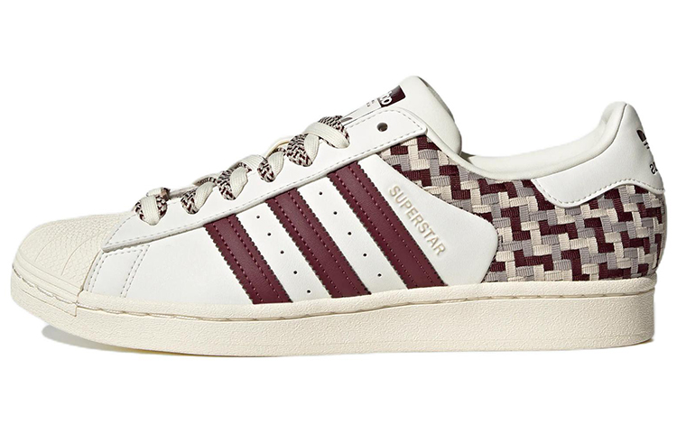 Adidas Originals Superstar Skateboard Shoes 'Off White Maroon' Women's