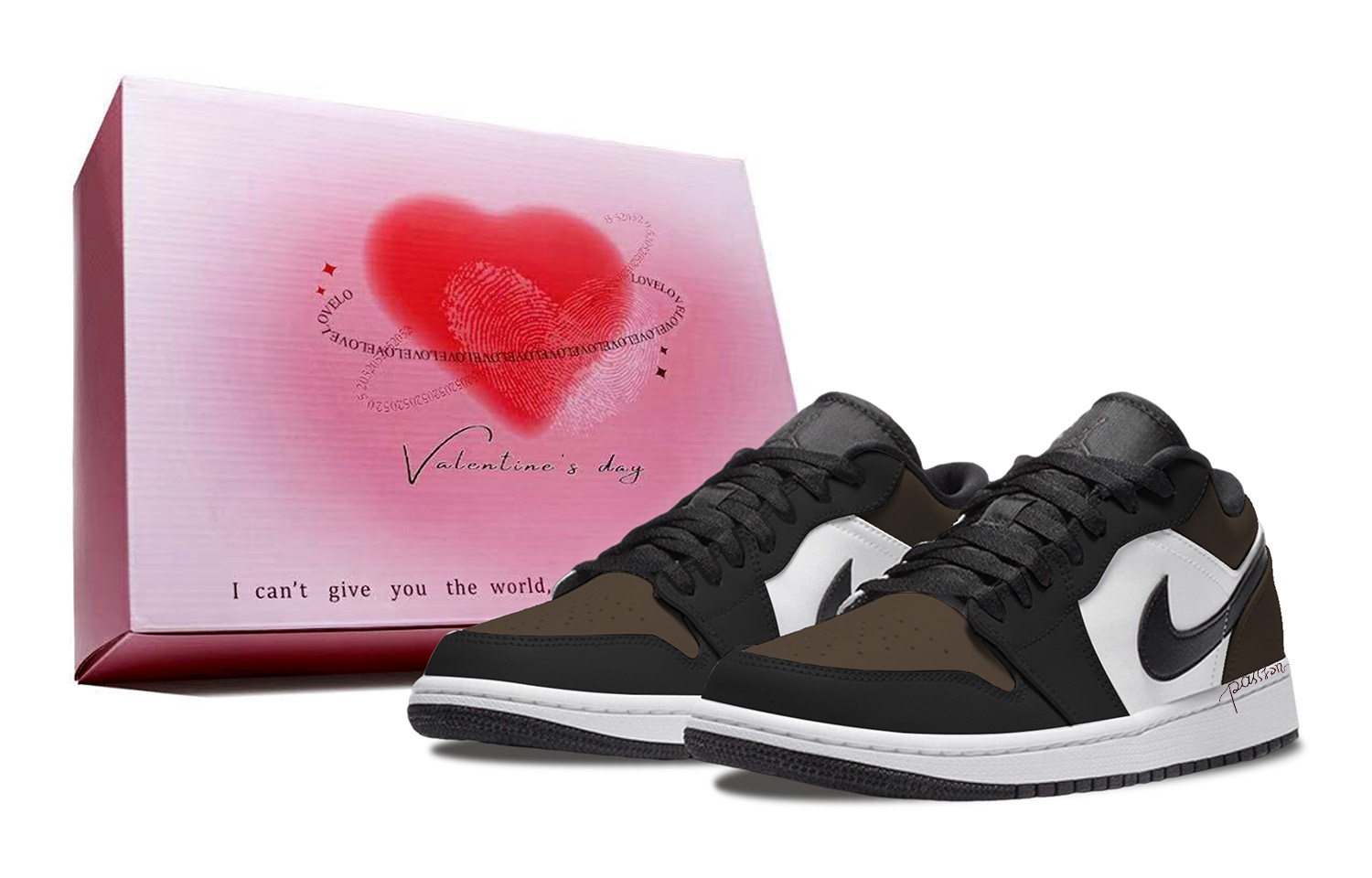 Jordan Air Jordan 1 Reverse, Favor, Box Abrasion Resistant Low top Vintage Basketball Shoes Unisex Black Brown