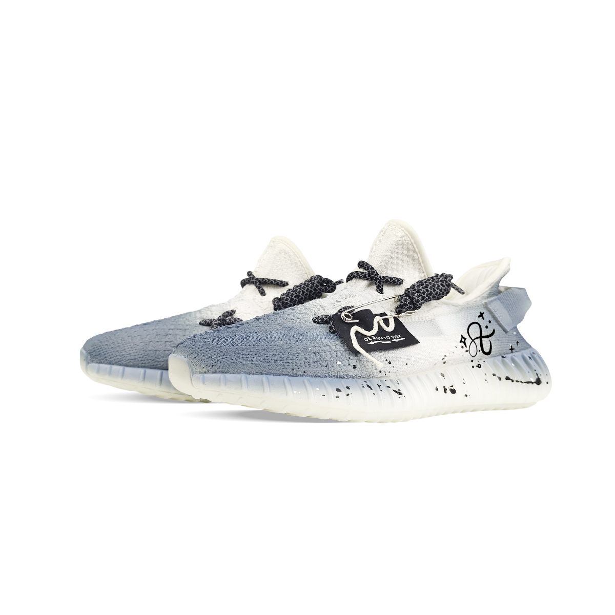 Adidas Originals Yeezy Boost 350 V2 Abrasion Resistant Low Top Casual Shoes Unisex White Blue купить в интернет-магазине Yoocart с быстрой доставкой по России.