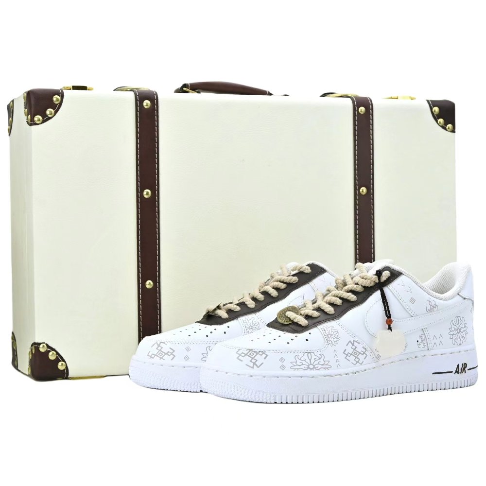 Nike Air Force 1 Anti Slip Wear Resistant Low Top Skateboard Shoes Unisex White