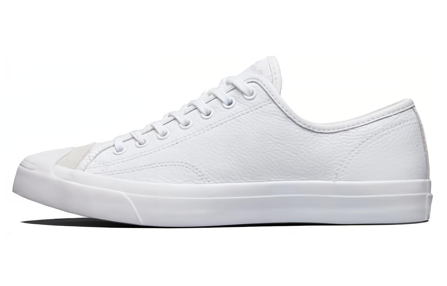 Converse Jack Purcell Versatile Slip Resistant Abrasion Resistant Low top Skateboard Shoes Unisex White