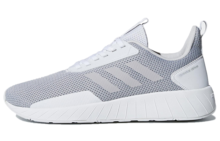 Adidas Neo Questar Abrasion Resistant Low Top Running Shoes Men's Gray White