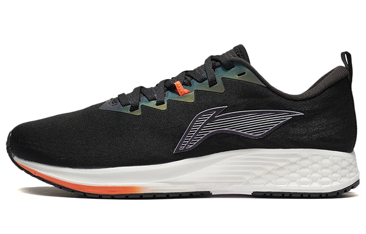 LiNing Red Hare 4 Cushioning Breathable Abrasion Resistant Slip Resistant Low Top Light Foam Running Shoes Men's Black