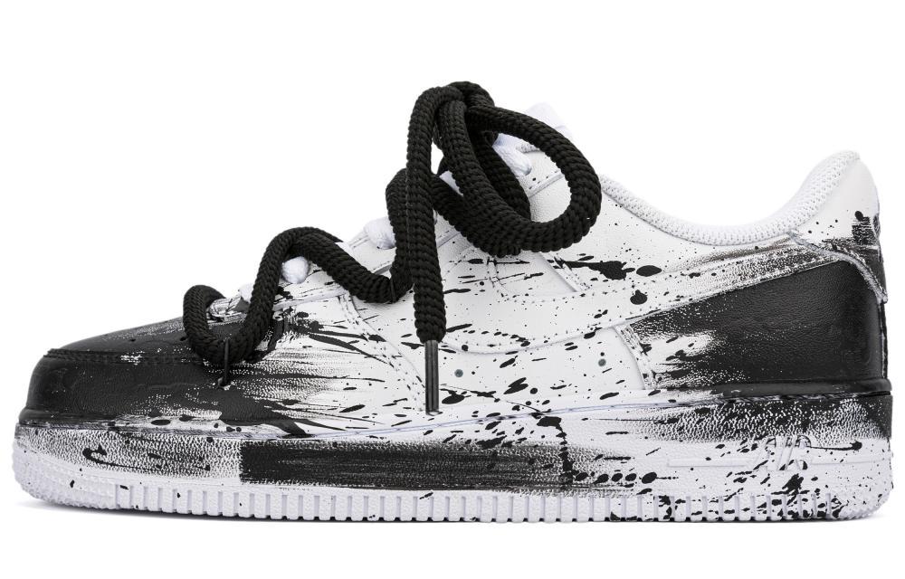 Nike Air Force 1 Non slip Lightweight Low Top Skateboard Shoes Unisex Black White