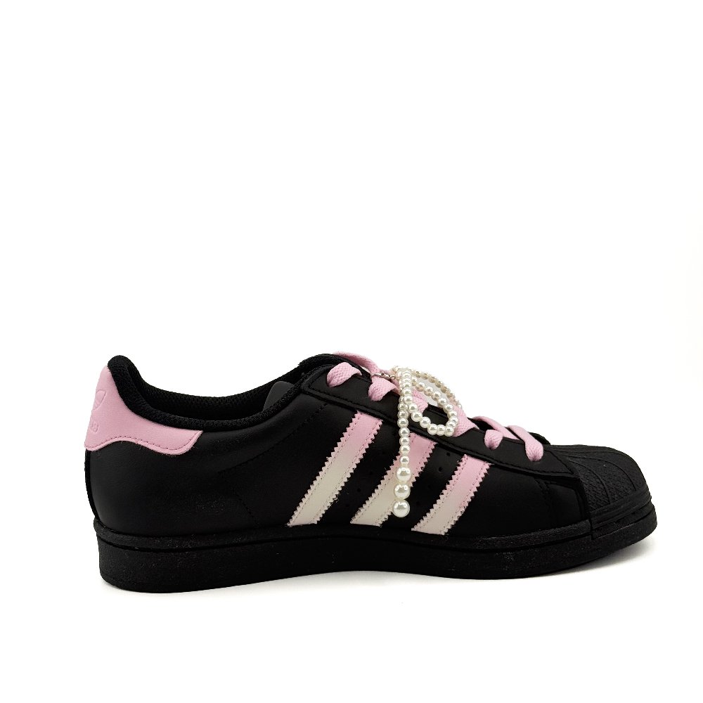 Adidas Originals SUPERSTAR Zhu Yu Anti Slip Wear Resistant Low Top Skateboard Shoes Women's Black Pink