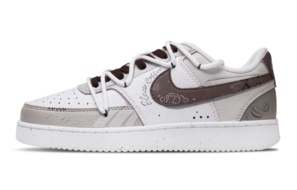 Nike Court Vision 1 Bright Anti Slip Wear Resistant Low Top Skateboard Shoes Men's Brown