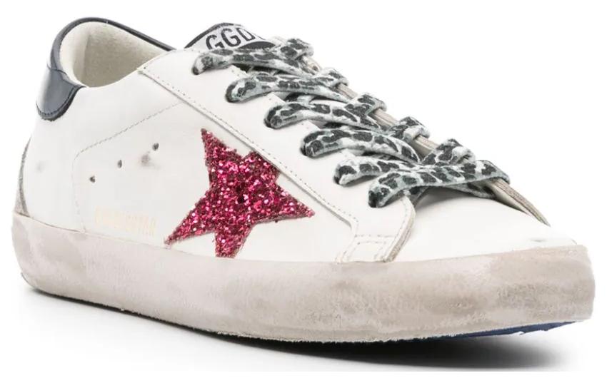 Golden Goose Super-Star White Pink Cheetah Women's