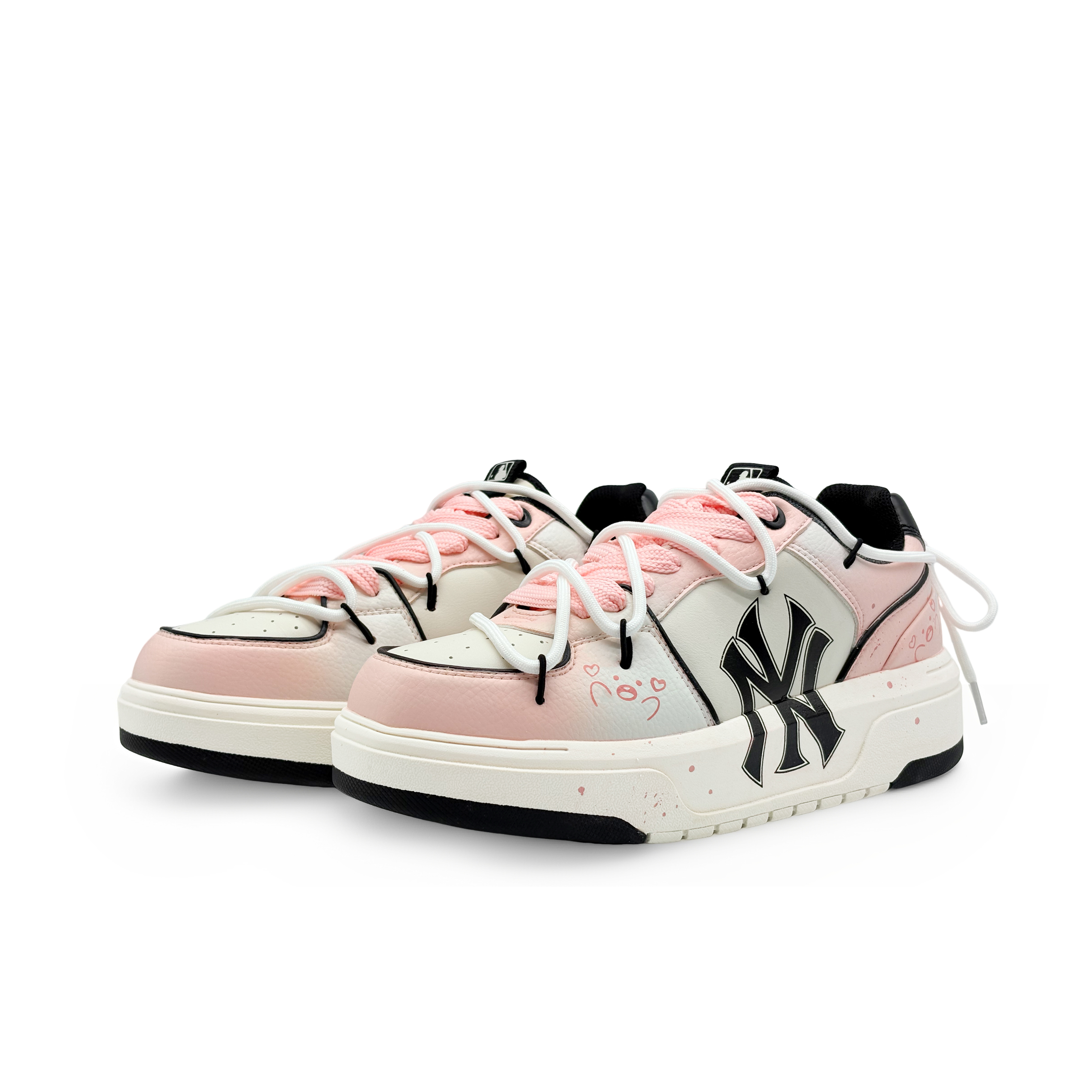 MLB Chunky Liner Abrasion Resistant Low Top Skateboard Shoes Unisex White Pink купить в интернет-магазине Yoocart с быстрой доставкой по России.