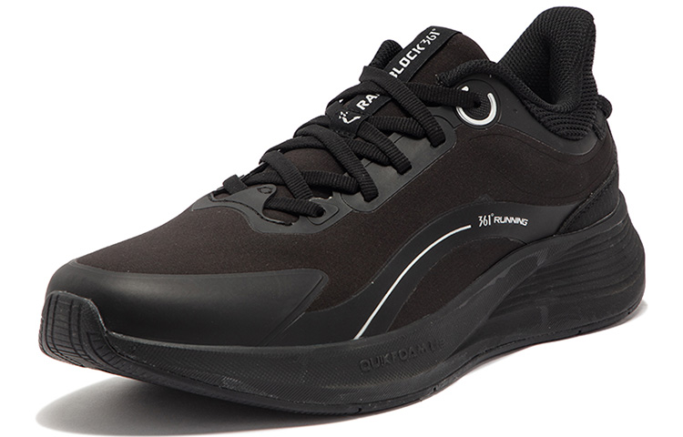 361° Feather Waterproof And Breathable Cushioning Wear-Resistant Low-Top Running Shoes Men's Obsidian Black