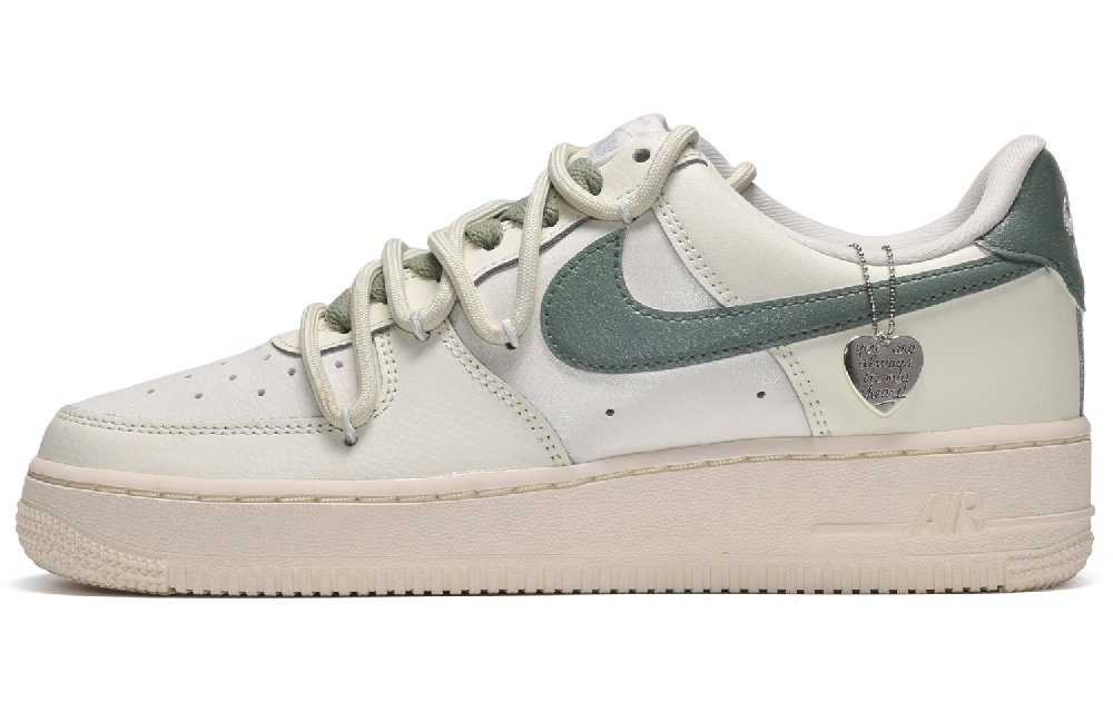 Nike Air Force 1 Skateboard Shoes Women's Low-Top White Green