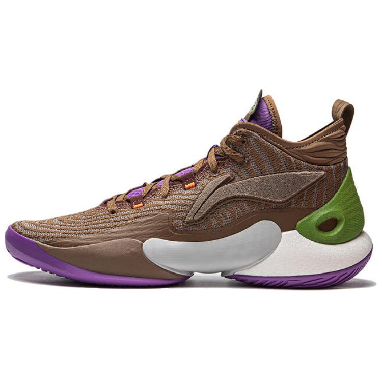 LiNing YuShuai 18 Cushioning Anti-Slip And Wear-Resistant Lightweight Rebound Low-Top Basketball Shoes Men's Brown