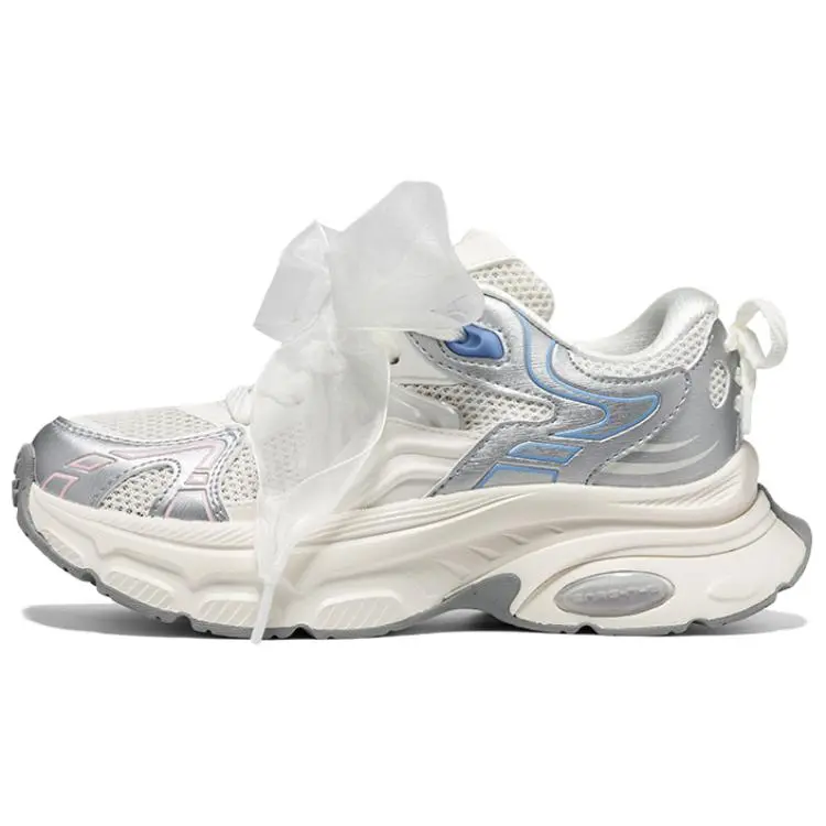 361° Wear resistant And Lightweight Low Top Casual Shoes Women's Silver