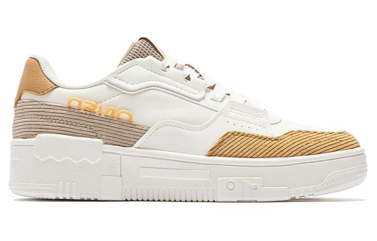 361° Anti-Slip Wear-Resistant Low-Top Skateboard Shoes Women's White Brown