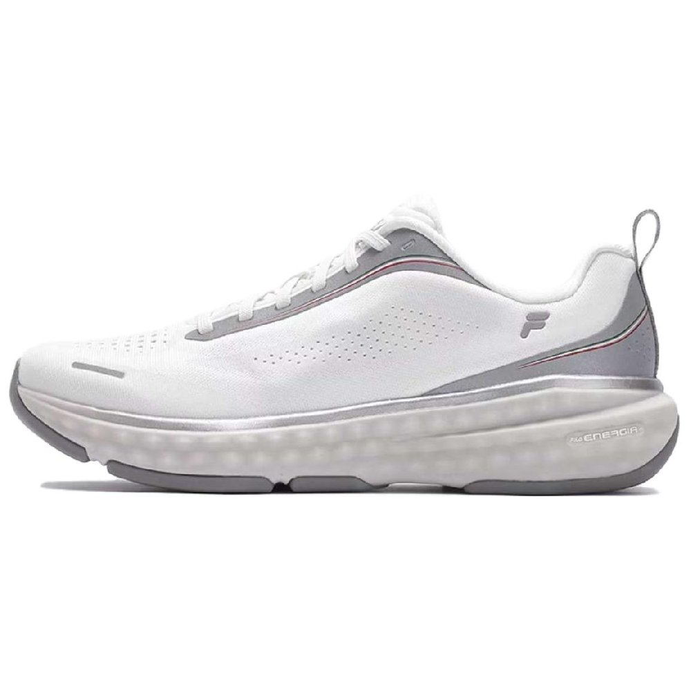 FILA ENERGY 2 Anti-Slip Wear-Resistant Low-Top Casual Running Shoes Men's White Gray