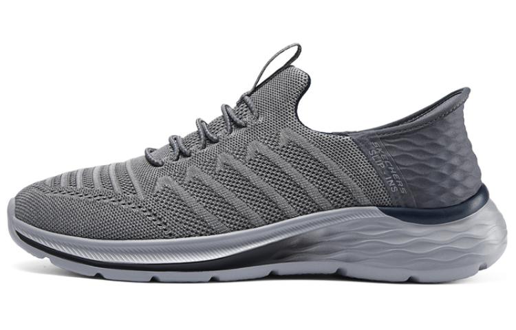 Skechers Low Top Casual Running Shoes Men's Gray