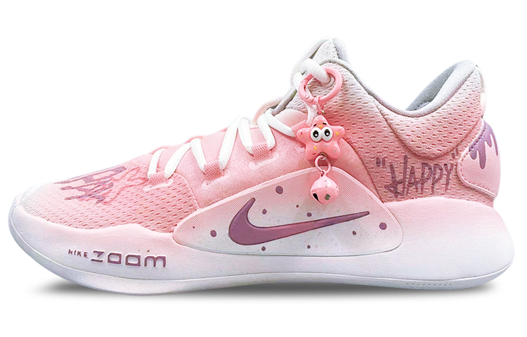 Nike Hyperdunk X Anti-Slip Wear-Resistant Low-Top Basketball Shoes Men's Pink White