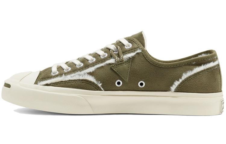 Converse Faux Fur Lined Leather Jack Purcell 'Green White'
