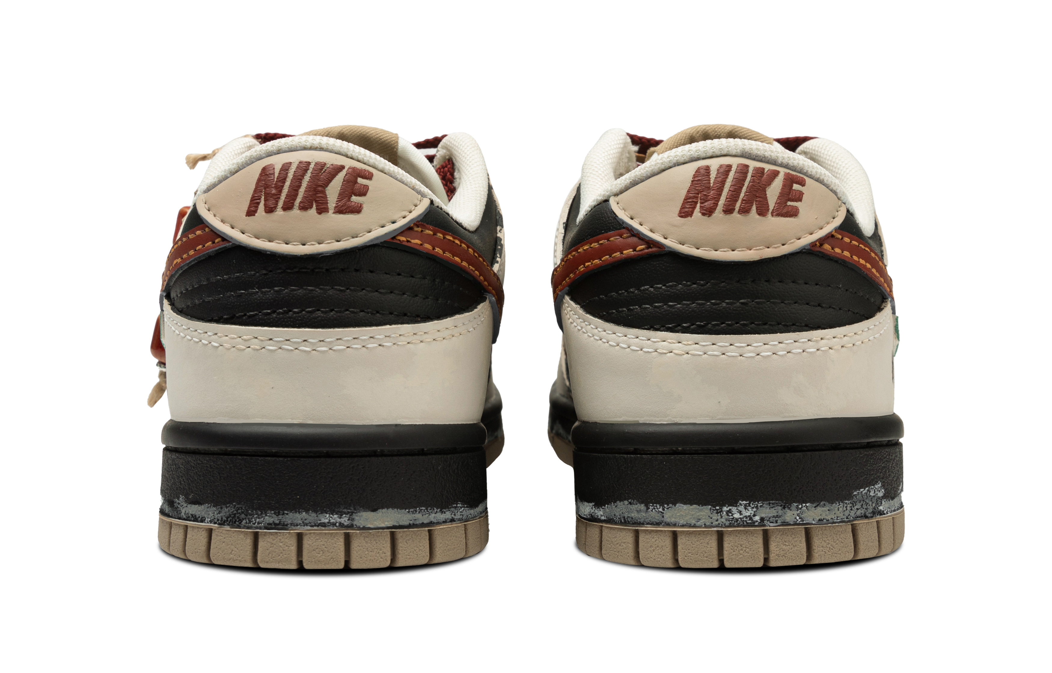 Nike Dunk Slip Resistant Cushioning Abrasion Resistant Low Top Skateboard Shoes Unisex Beige Black купить в интернет-магазине Yoocart с быстрой доставкой по России.