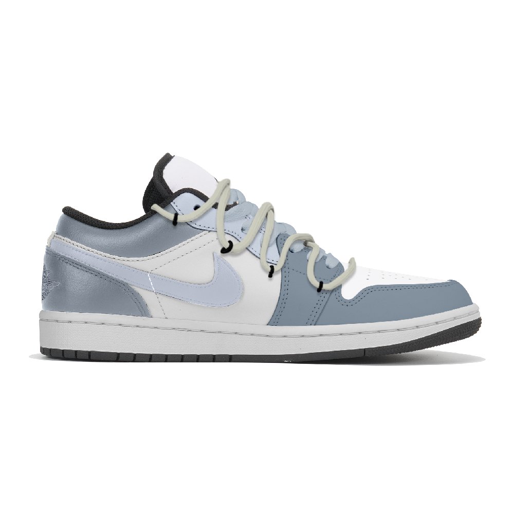 Jordan Air Jordan 1 Anti-Slip Wear-Resistant Low-Top Vintage Basketball Shoes Men's Blue