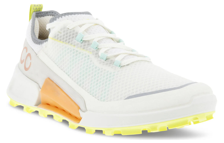 Ecco Abrasion Resistant Coverage Low Top Casual Shoes Women's White Yellow