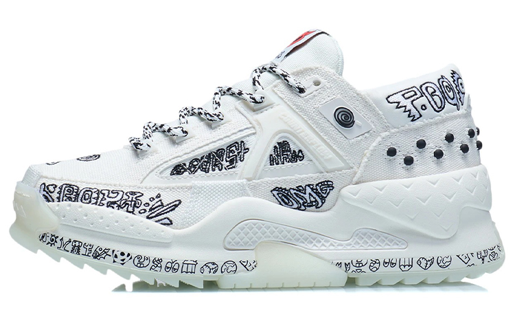 LiNing CF Low-Top Sports Casual Shoes Women's Mist White