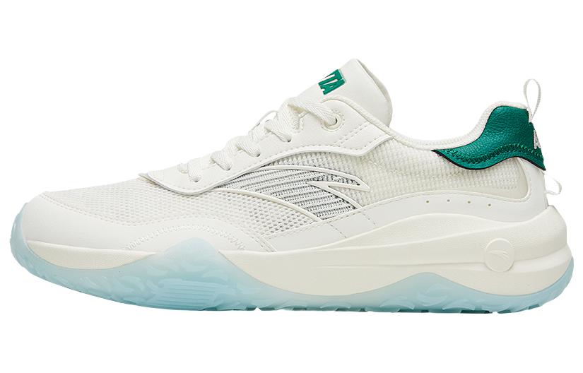Anta Anti-Slip Wear-Resistant Low-Top Sports Casual Shoes Men's White Green