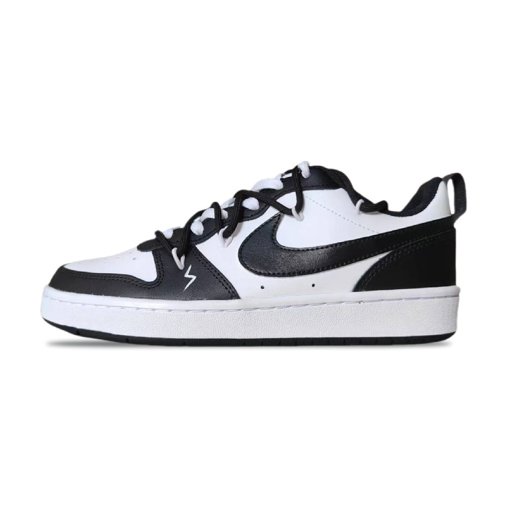 Nike Court Borough 2 Classic Black Slip Resistant Balance Low Top Skateboard Shoes GS Black White