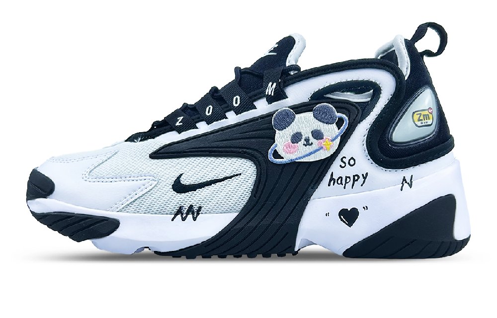 Nike Zoom 2K Cushioning Anti-Slip Wear-Resistant Breathability Low-Top Running Shoes Women's Black White