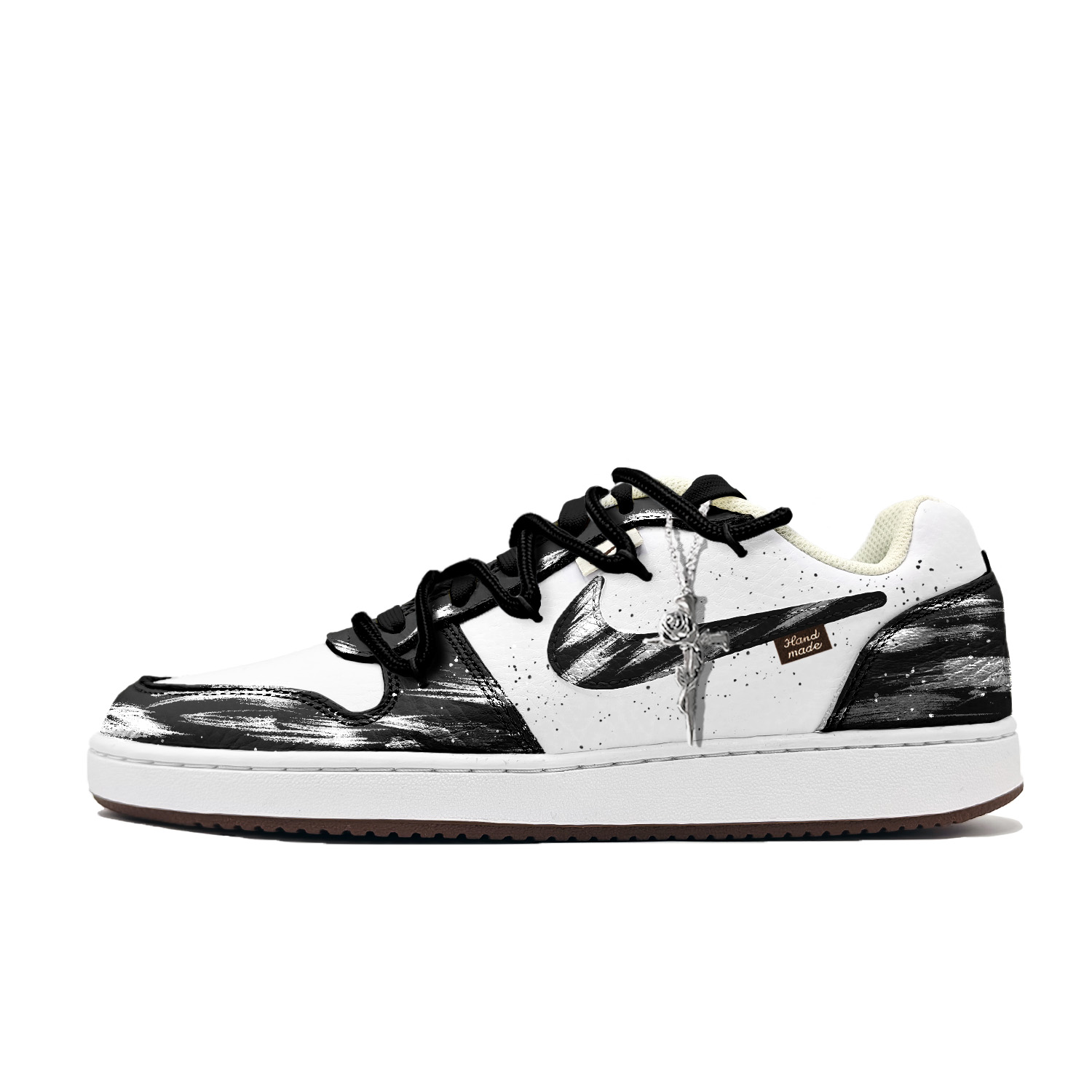 Nike EBERNON Silver Killer Slip Resistant Abrasion Resistant Low top Skateboard Shoes Men's