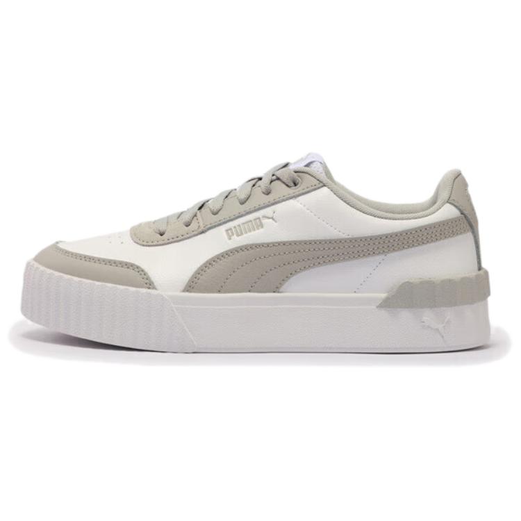 PUMA Carina Lift Anti-Slip Wear-Resistant Low-Top Skateboard Shoes Women's White Gray