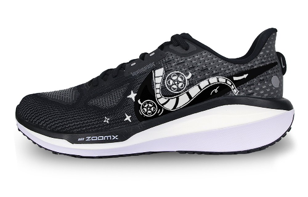 Nike Air Zoom Vomero 17 Breathable Lightweight Low-Top Running Shoes Men's Black White